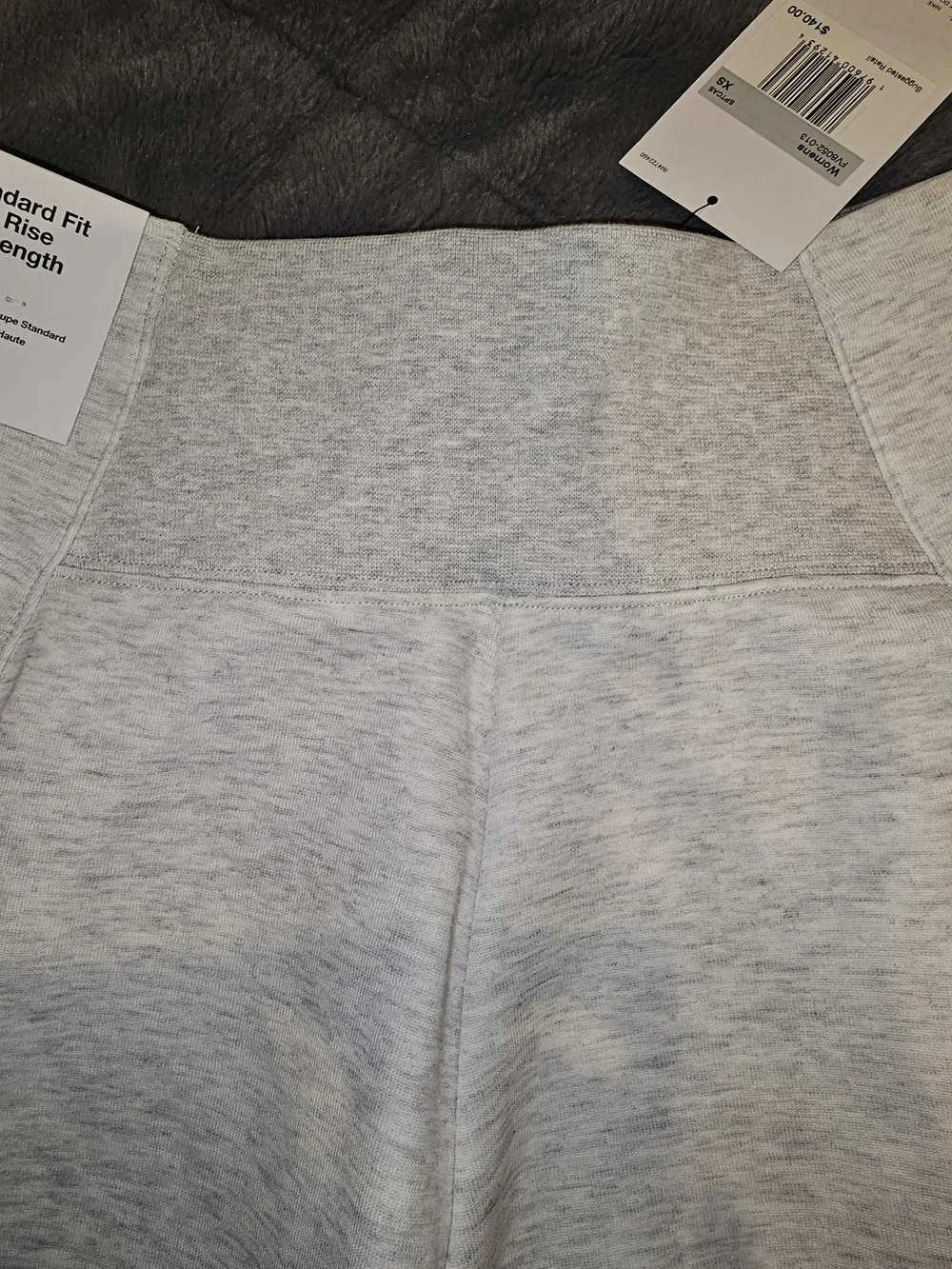 Nike Womens' Light Gray Wide-Leg Sweatpants - Picture 7 of 9